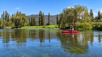 Kayaking down the river