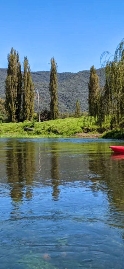 Kayaking down the river