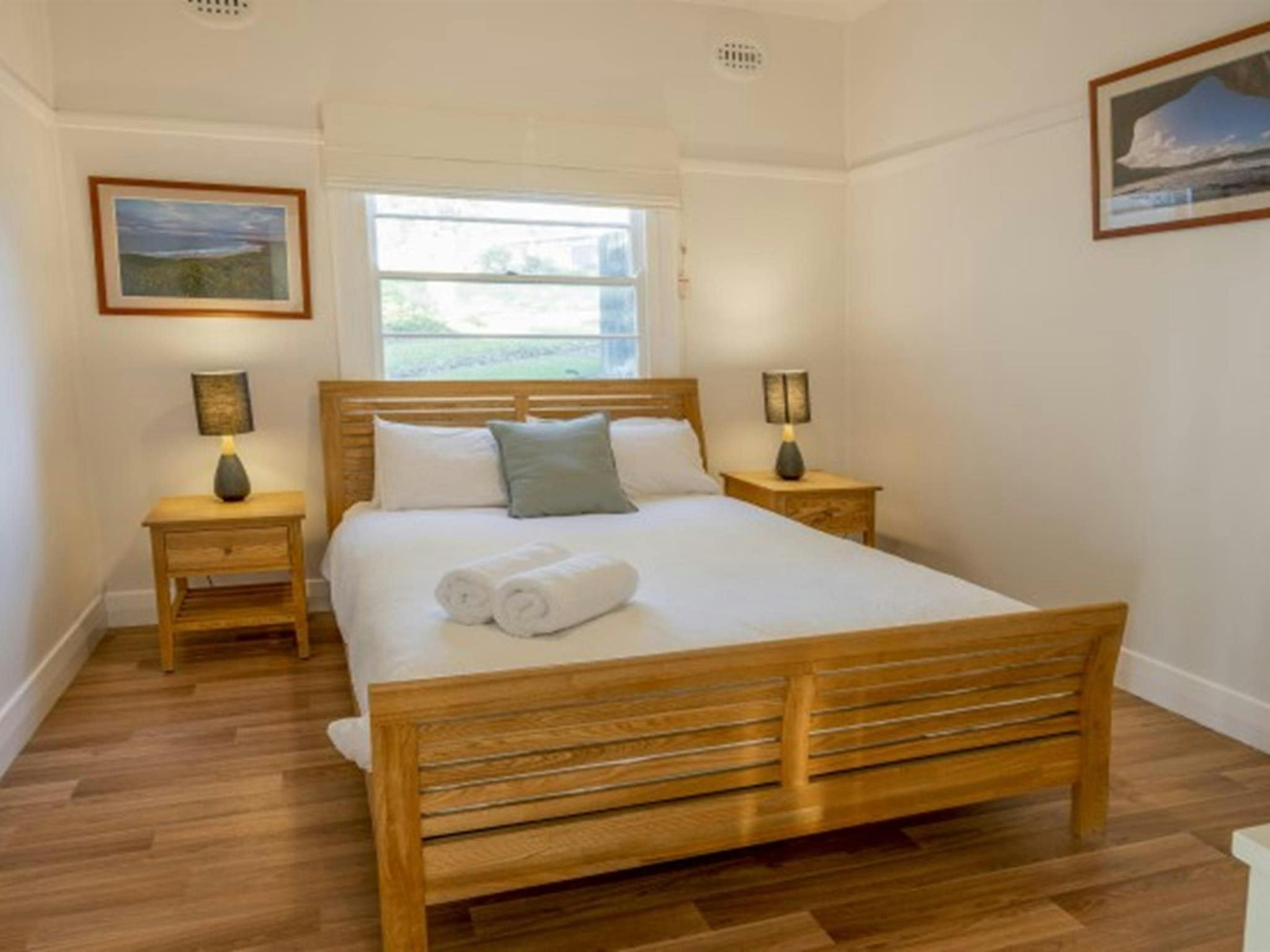 One of the bedrooms in Baileys Cottage, Glenrock State Conservation Area. Photo: John Spencer &copy;