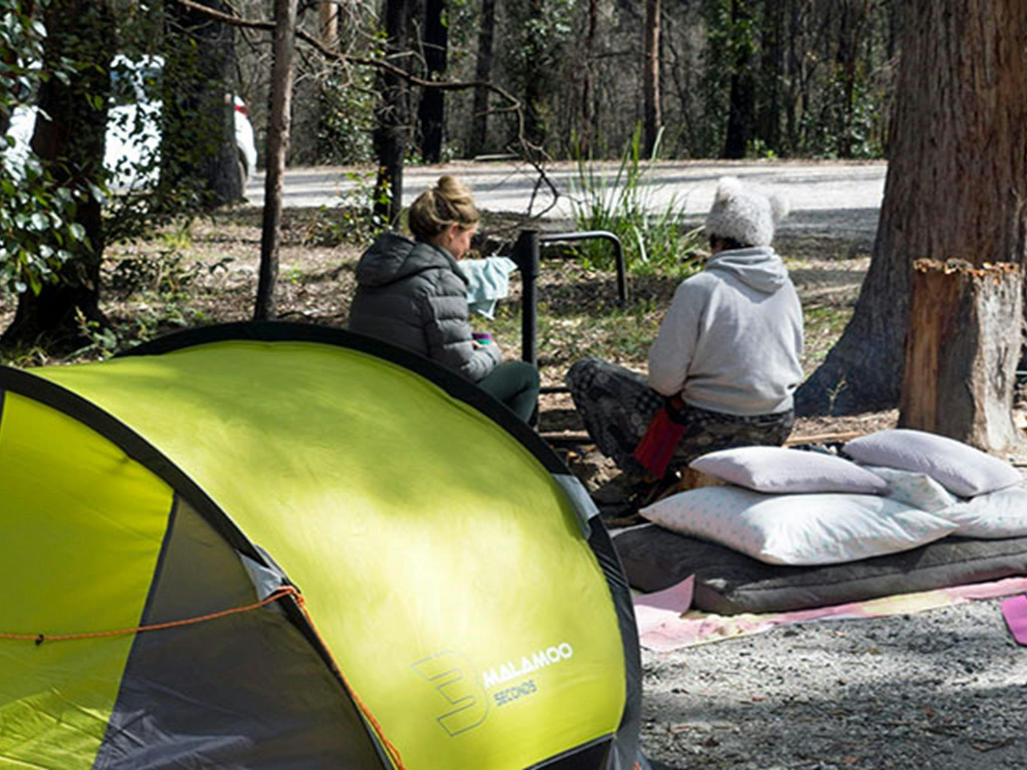 Camping beside my vehicle