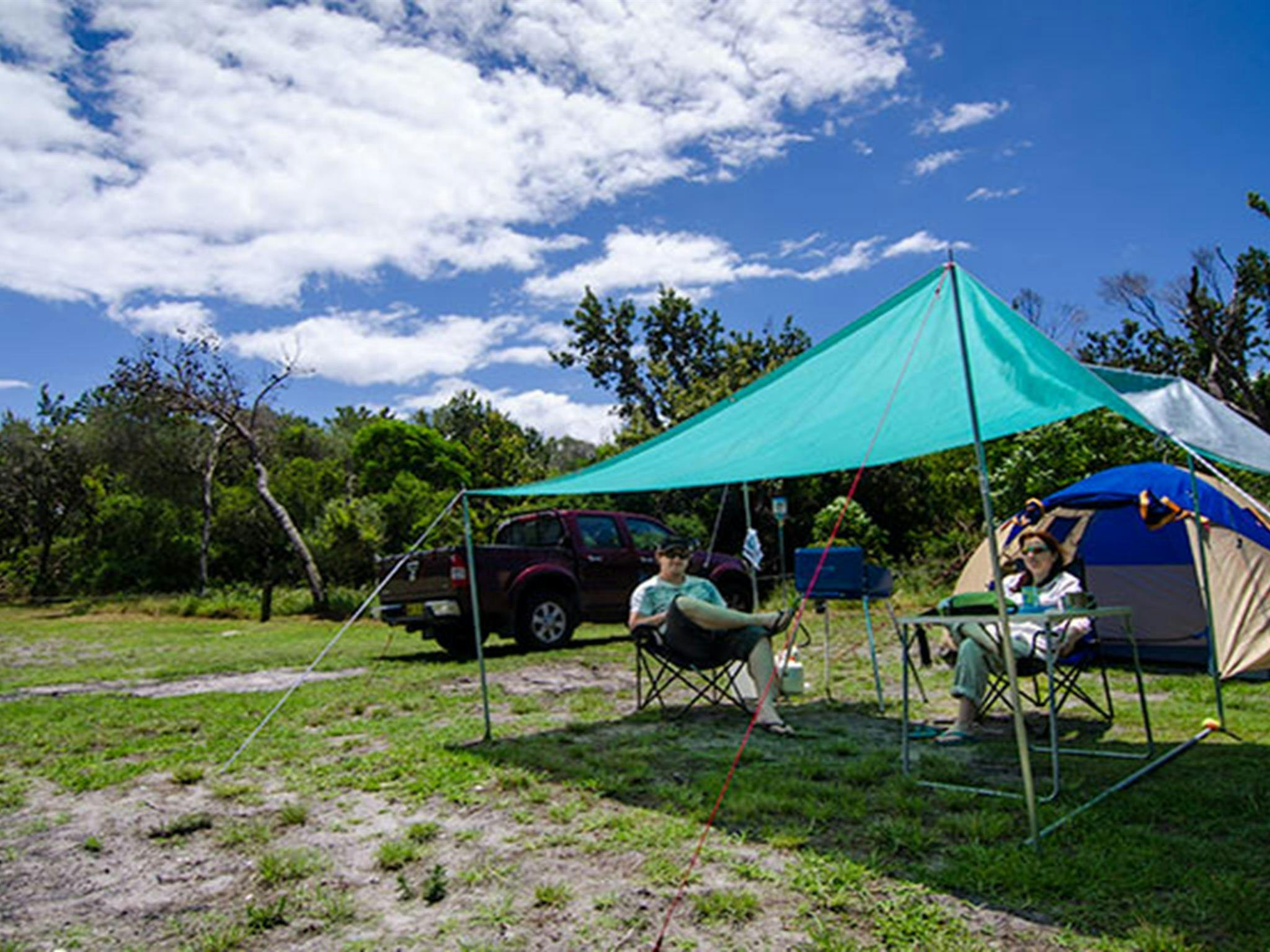 Camping beside my vehicle