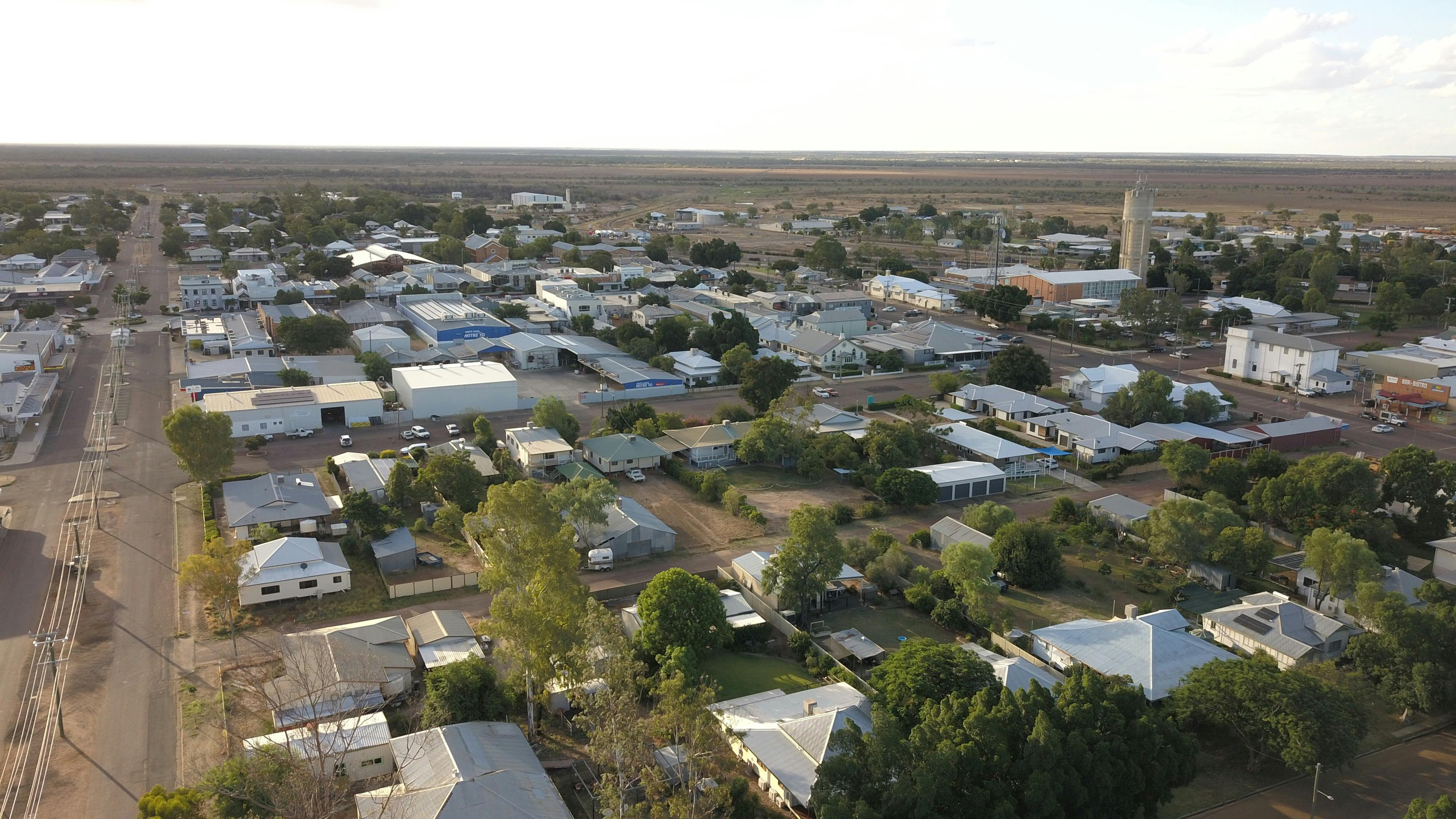 Aerial view of Longreach town