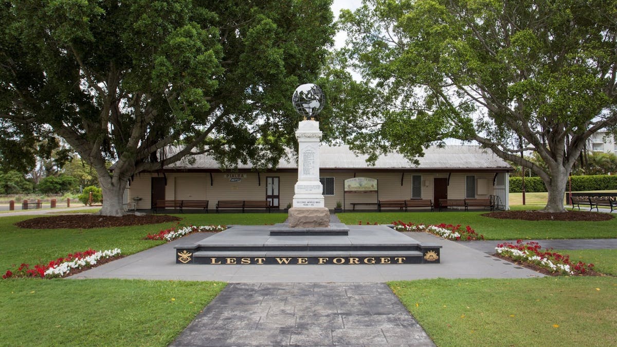 photo showing obelisk like war memorial in Freedom Park