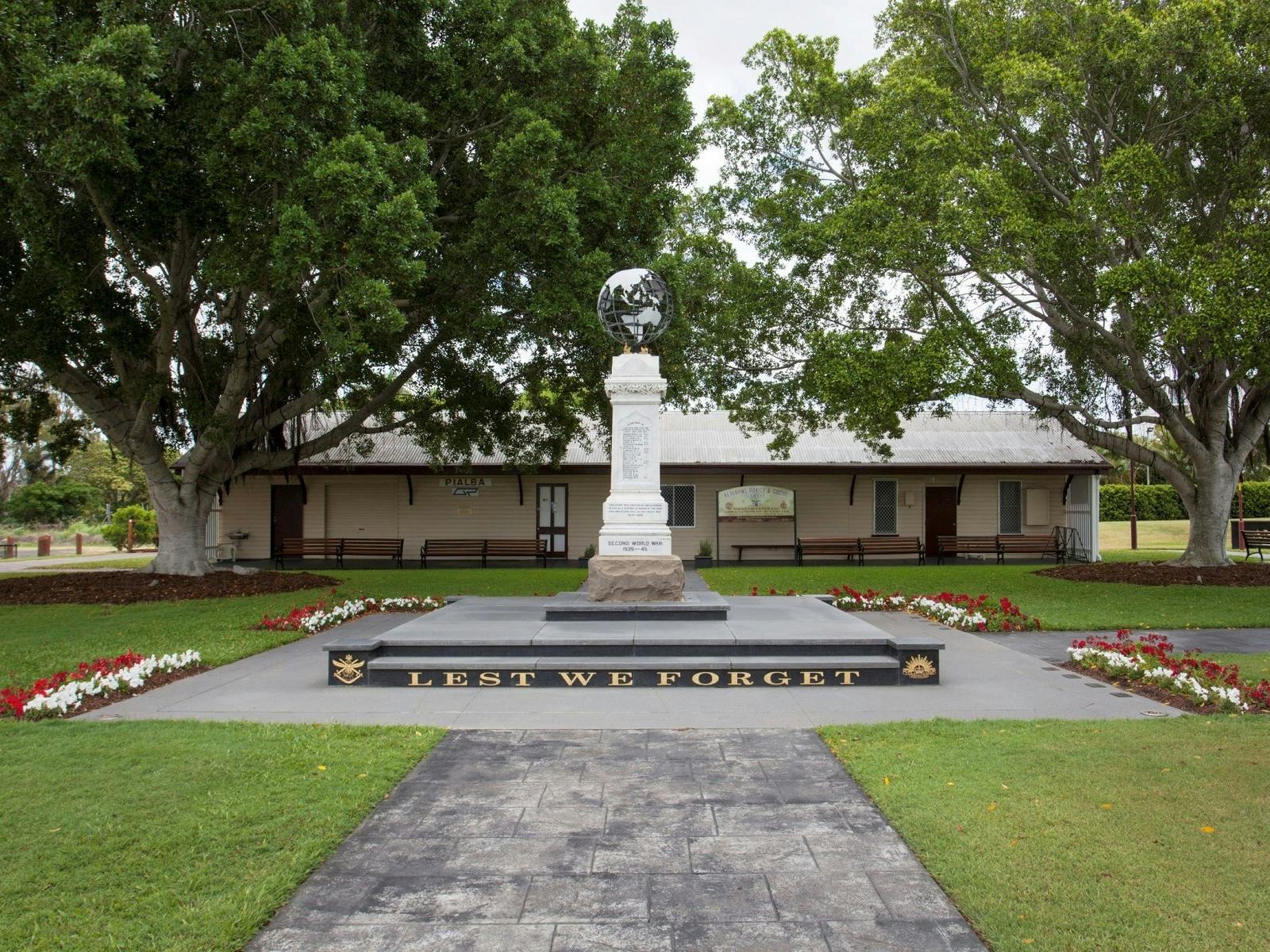 photo showing obelisk like war memorial in Freedom Park