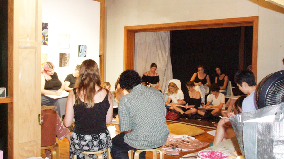 Group of people life drawing