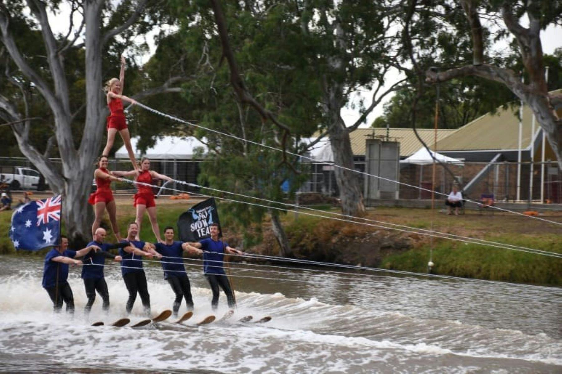 Waterskiiers on the Wimmera River