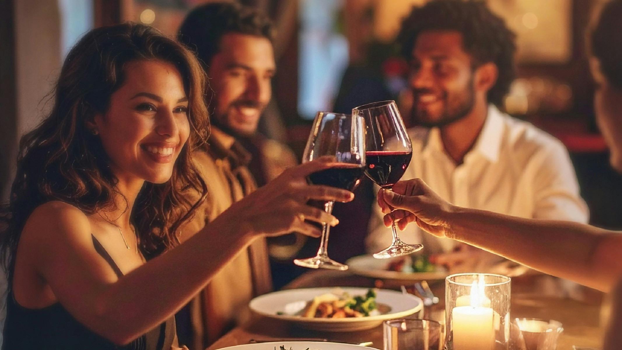 豪華な新年のディナー