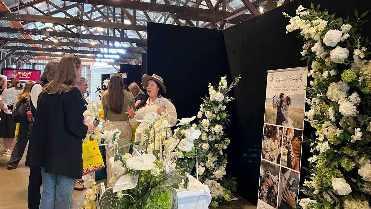 Beautiful flowers from Botanical Dream at Your Local Wedding Guide Toowoomba Expo at The Goods Shed.