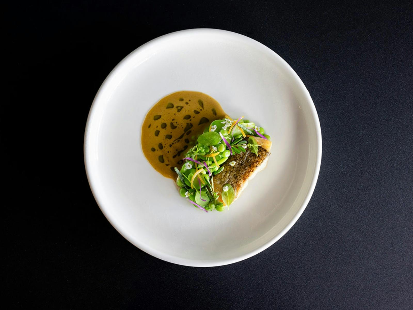 Printhie Wines sustainable murray cod served as part of the degustation menu