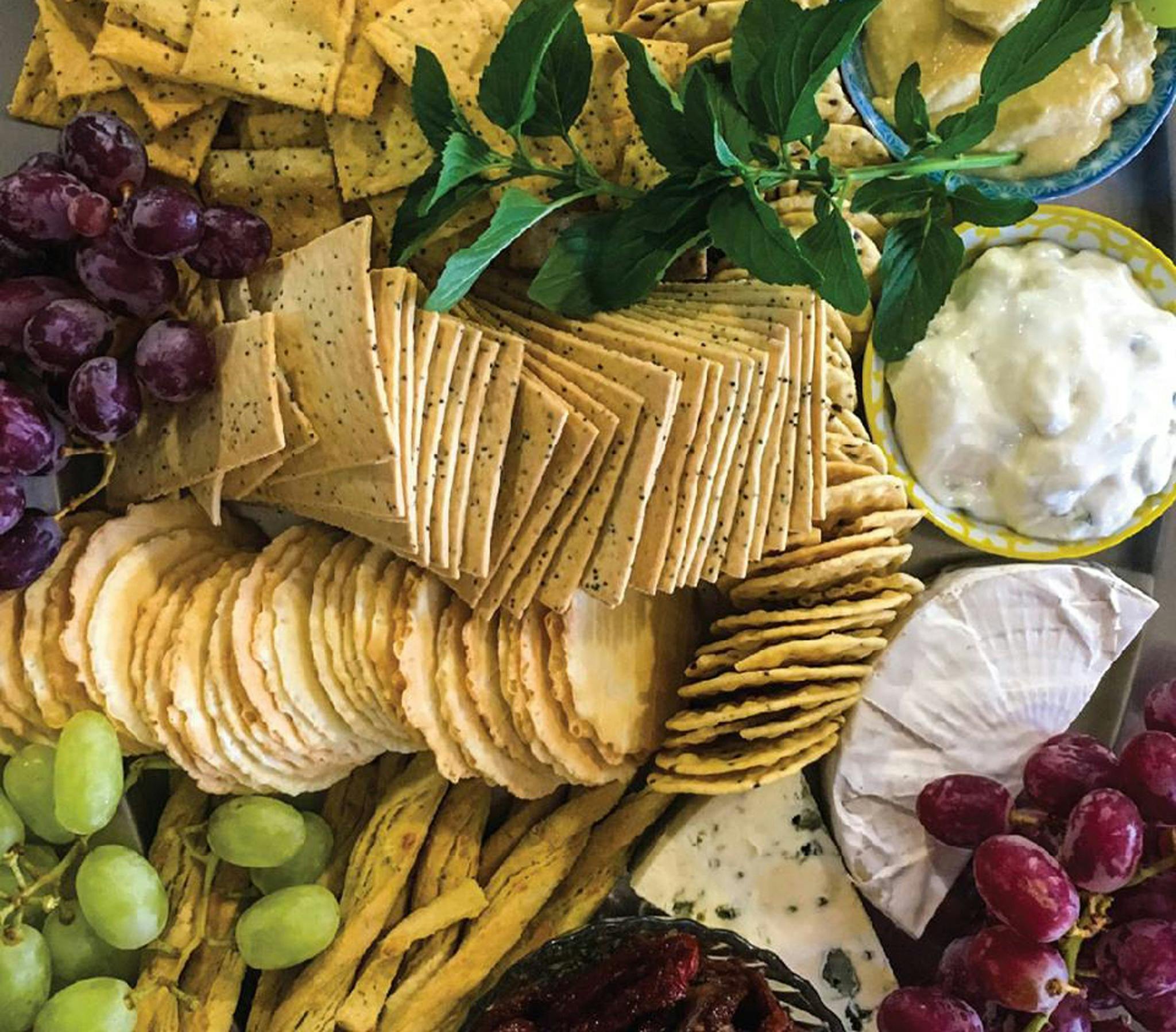 Biscuits and dips platter