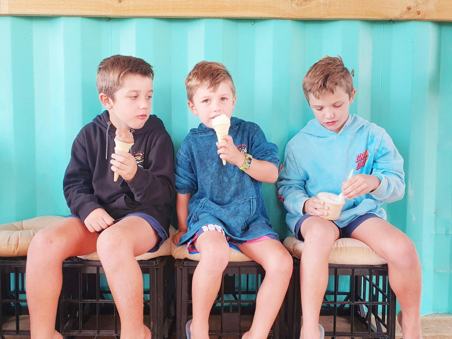 Kids enjoying Humpalicious Camel Milk Icecream
