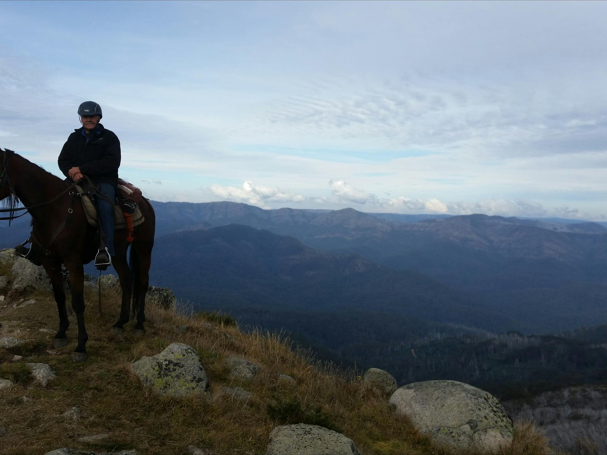 rider on horseback with breathtaking views