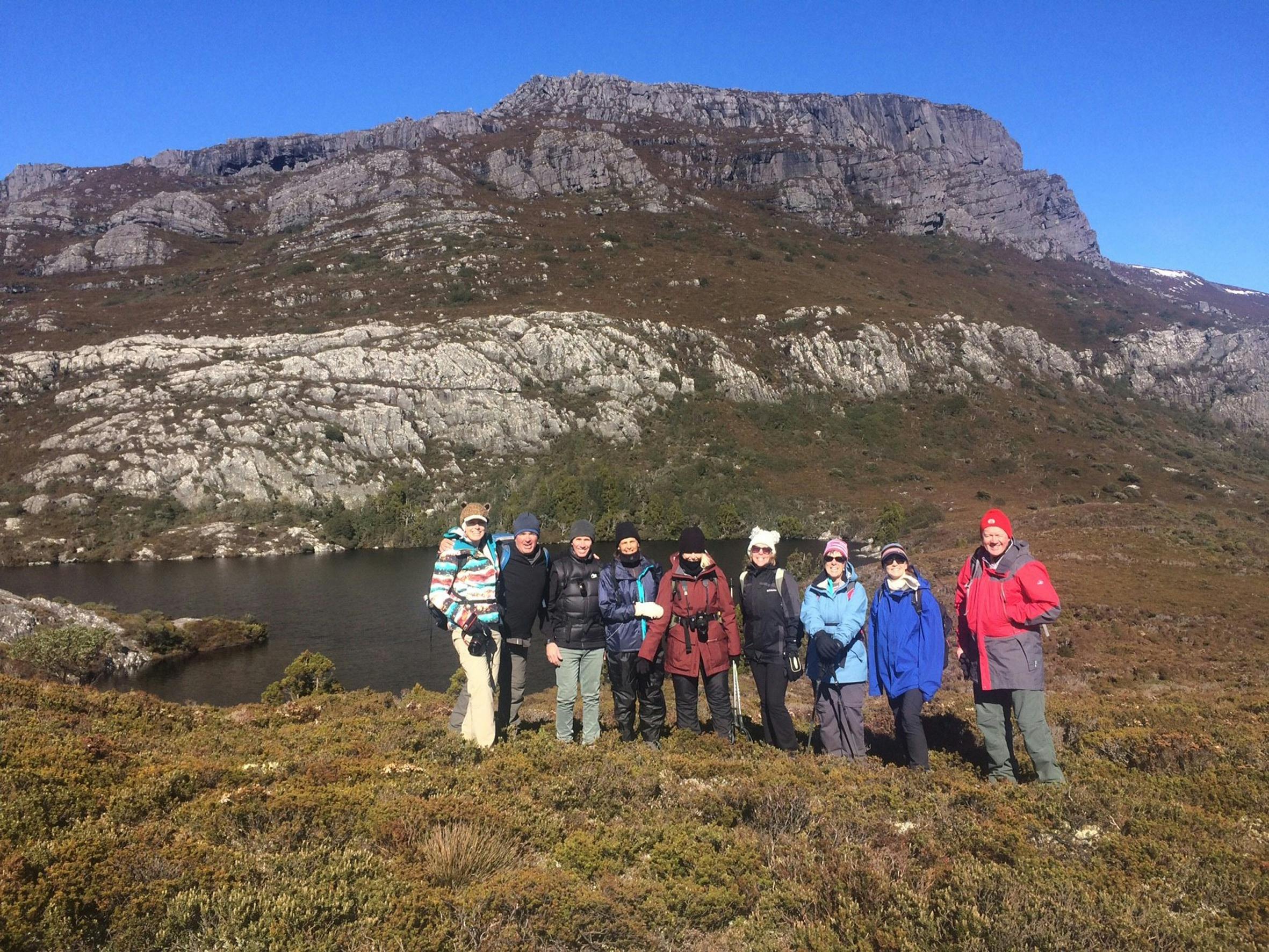 Happy walkers on the Cradle Mountain & Walls of Jerusalem Walk from Life's An Adventure