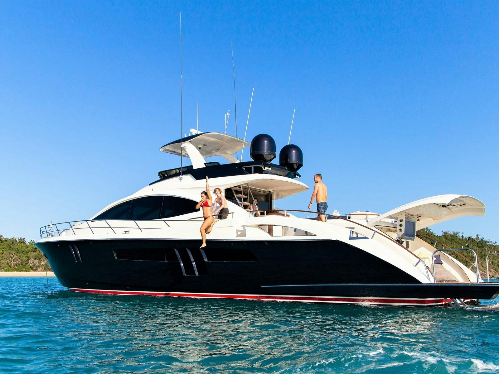 La Mar - at sea with lady jumping off the side of the boat