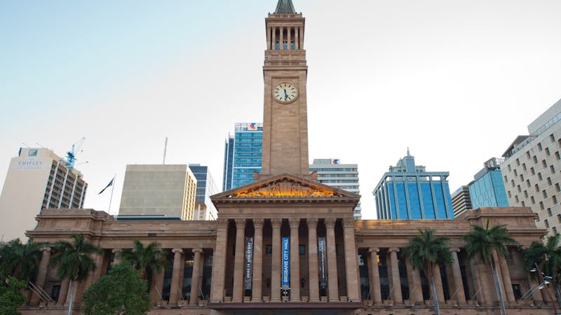 City Hall from King George Square, Brisbane