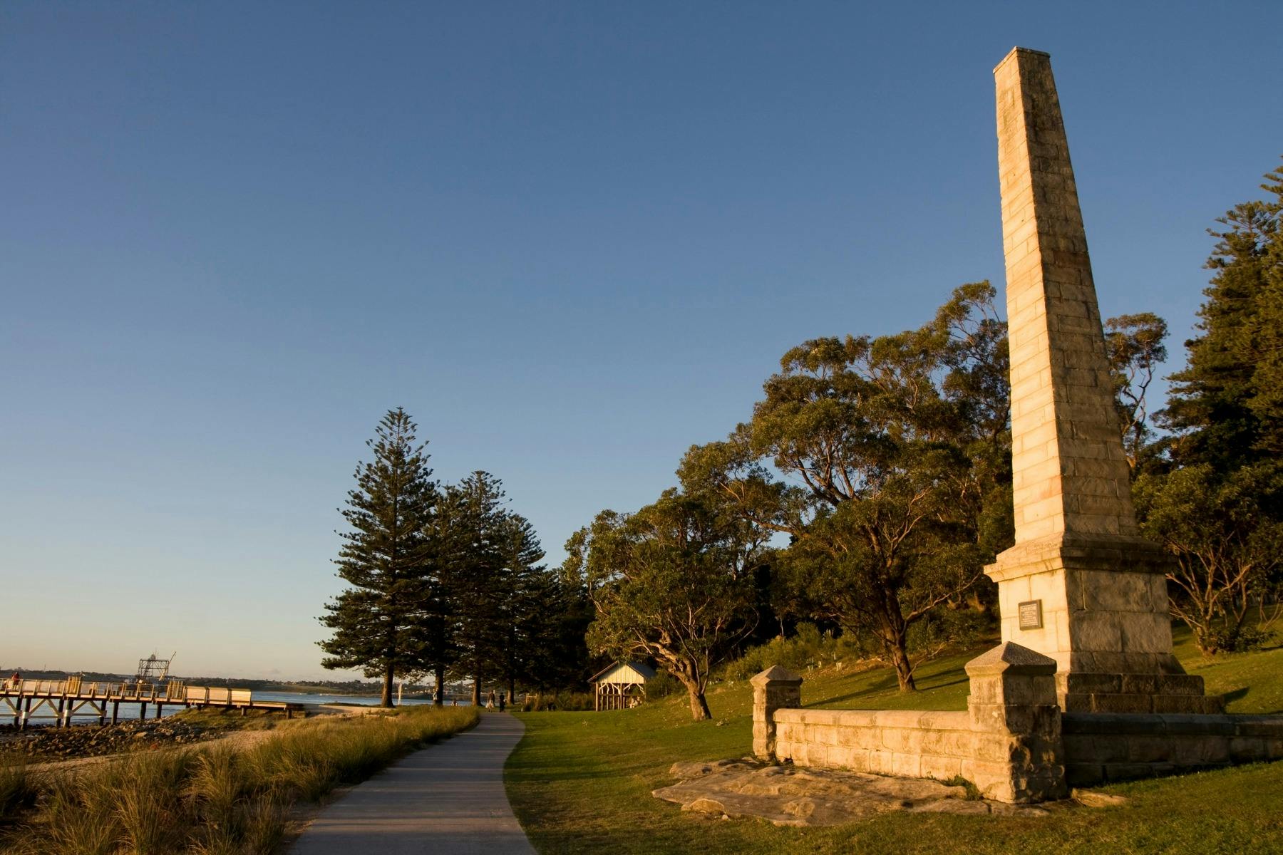 including the meeting place, Banks’ Memorial, Ferry Shelter Shed and Captain Cook’s Landing Place.