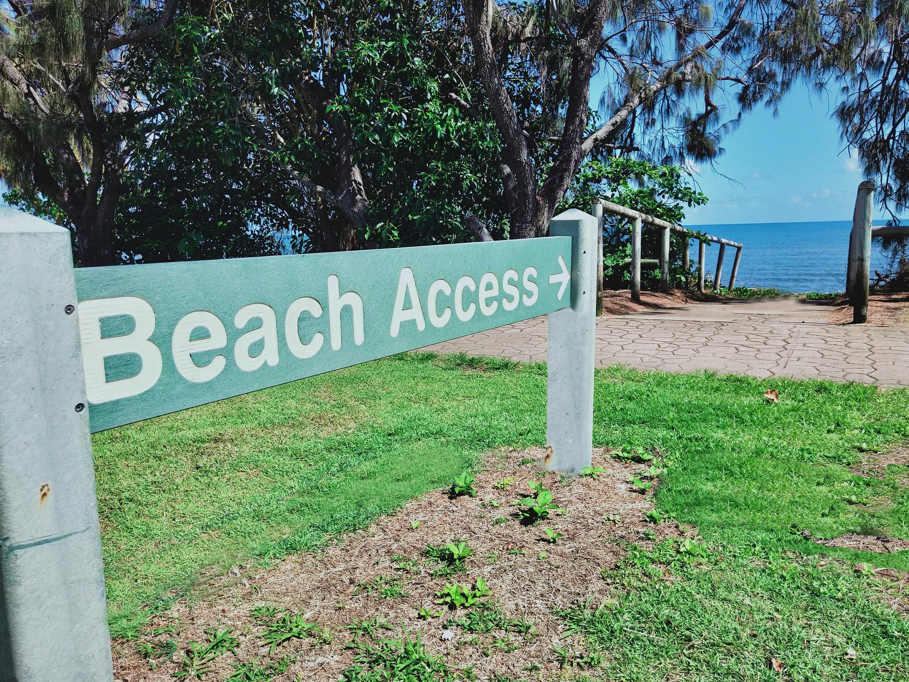 Beach access point at park