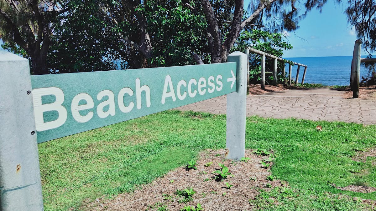 Beach access point at park