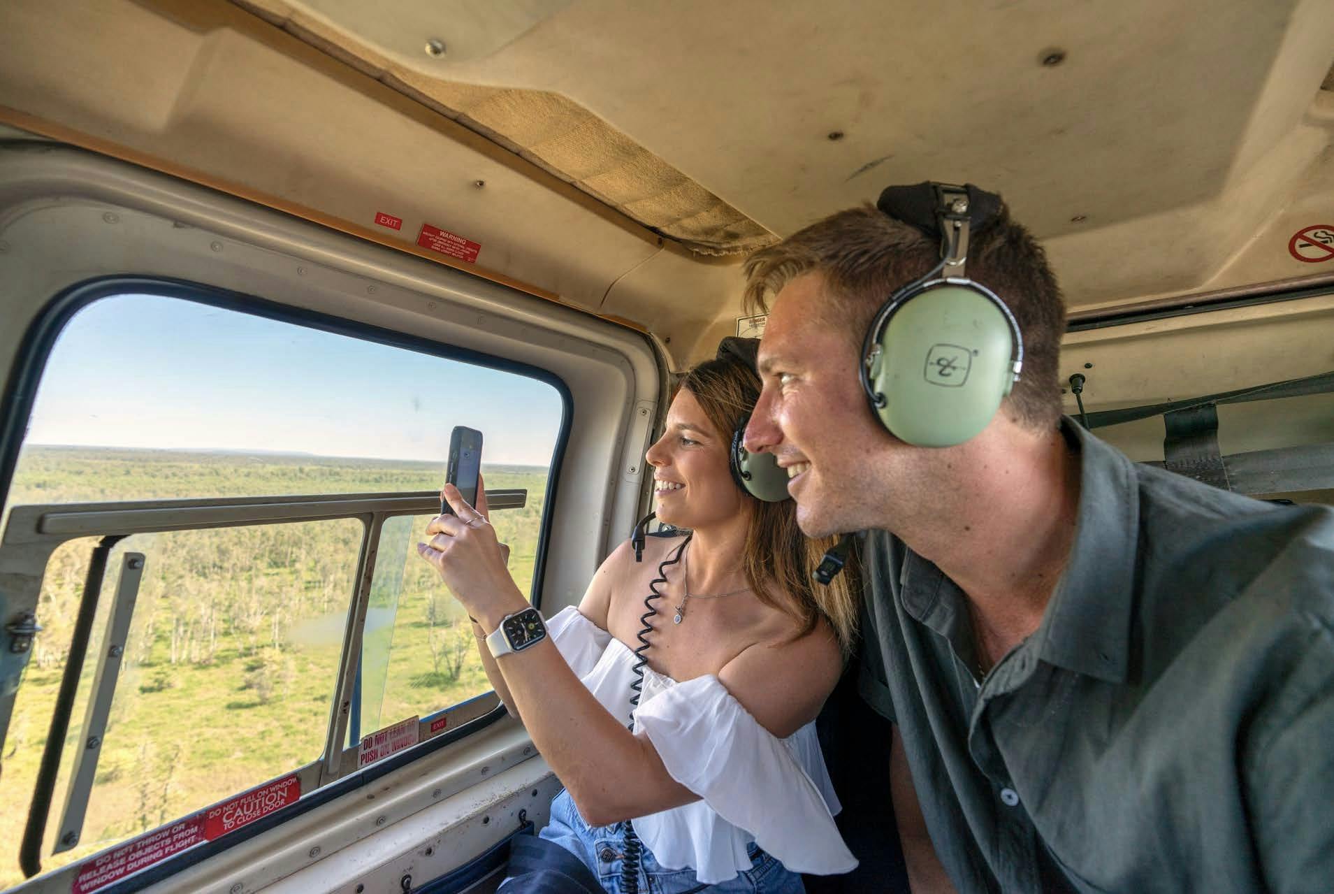 Scenic helicopter flight