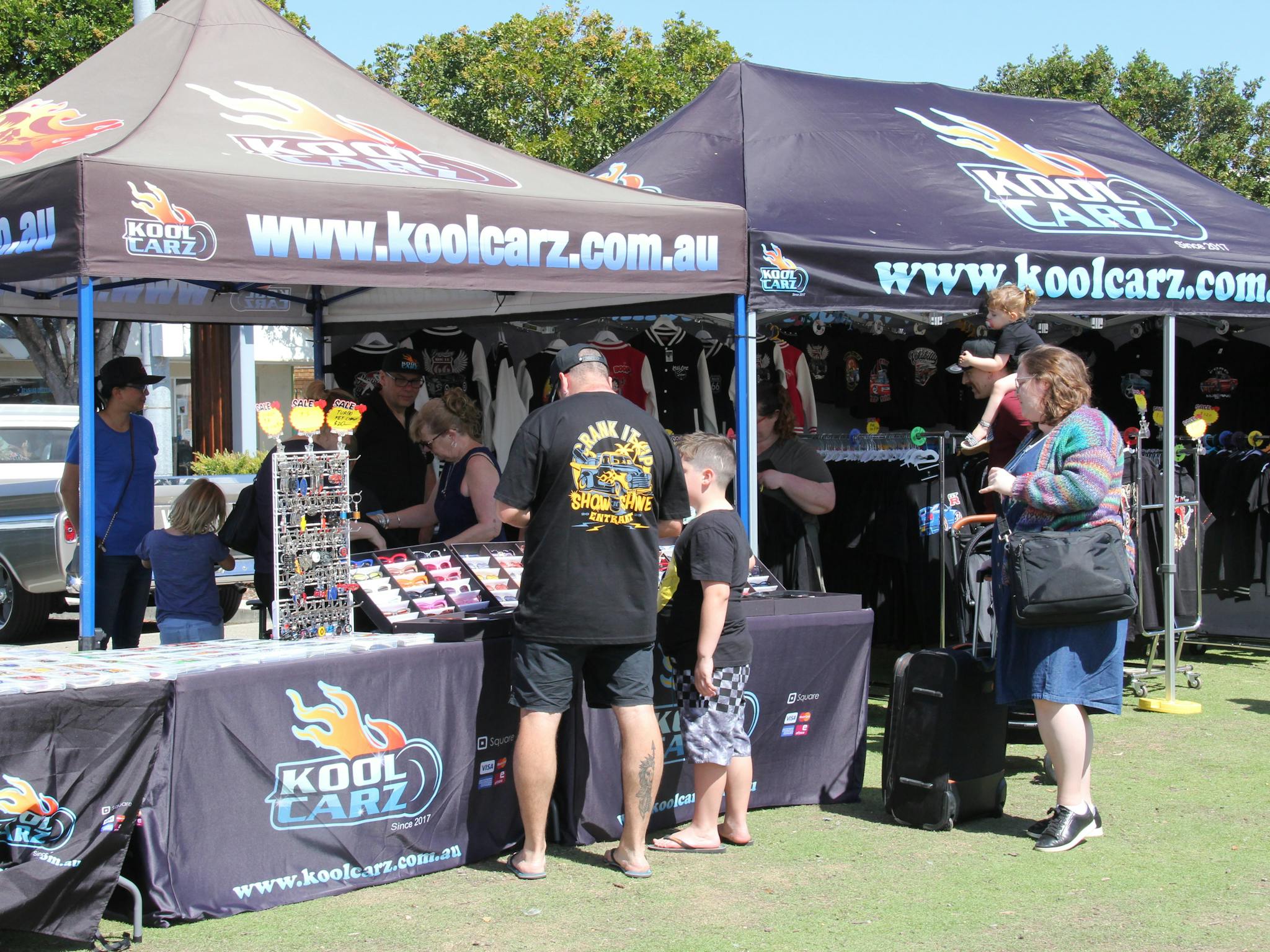 Kool Carz market stall selling clothing