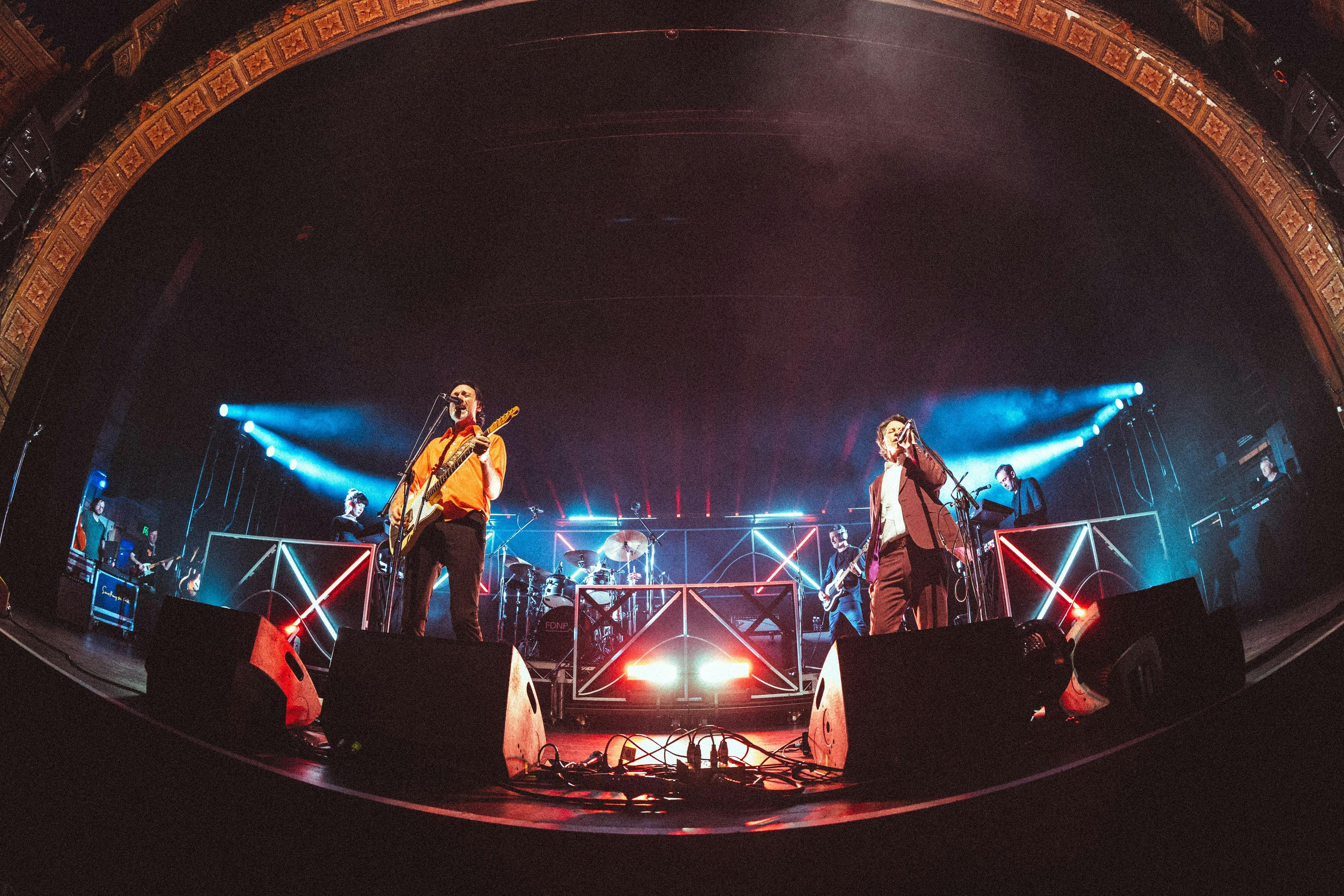 Bernard Fanning and Paul Dempsey performing on stage