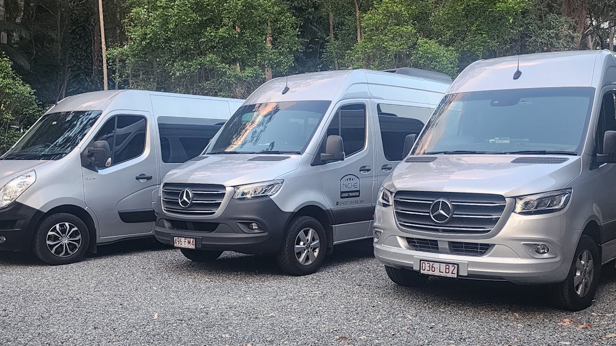 A selection of Niche Transfers vehicles