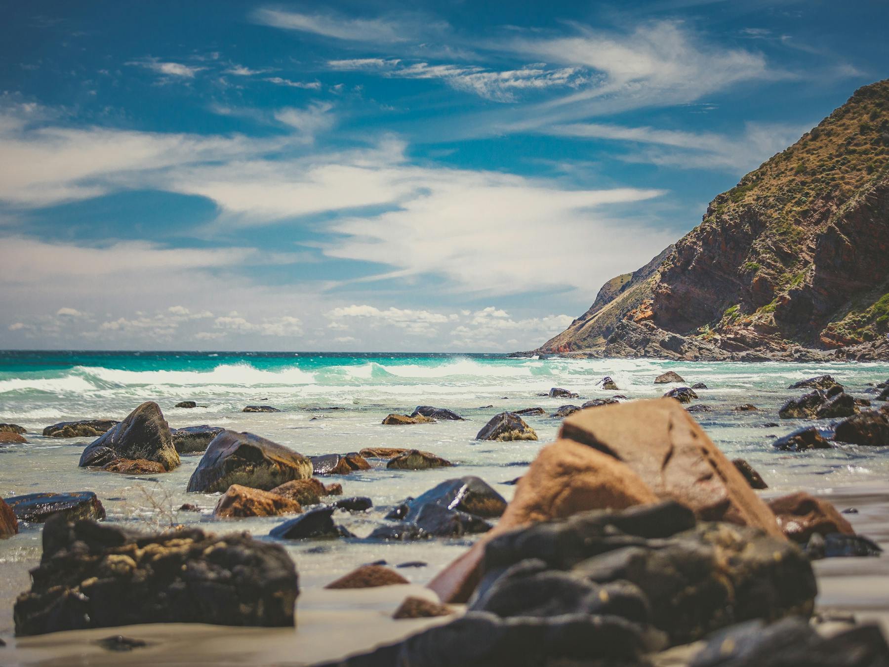 Rock exposed on Morgans Beach