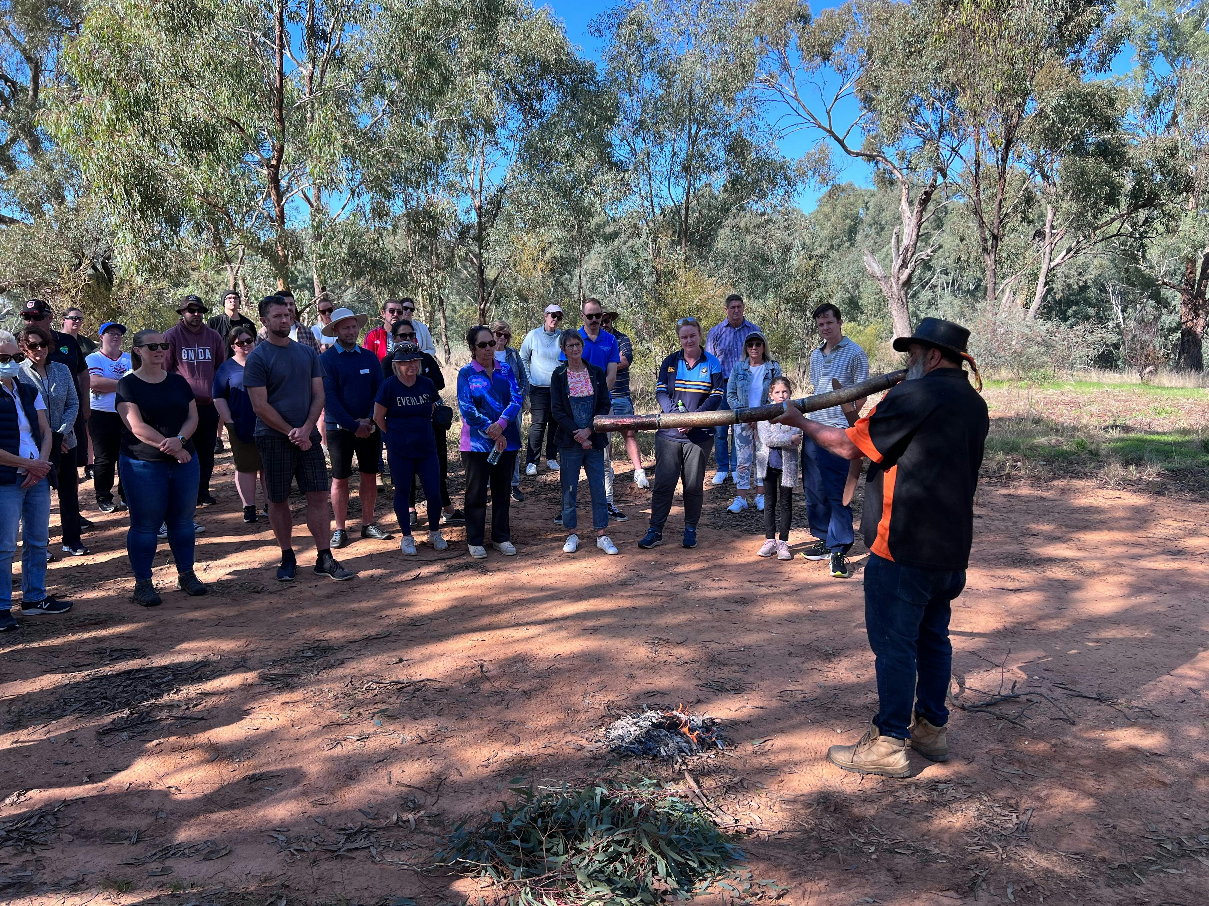 Cultural walking tour led by Bangerang elder Uncle Dozer Atkinson