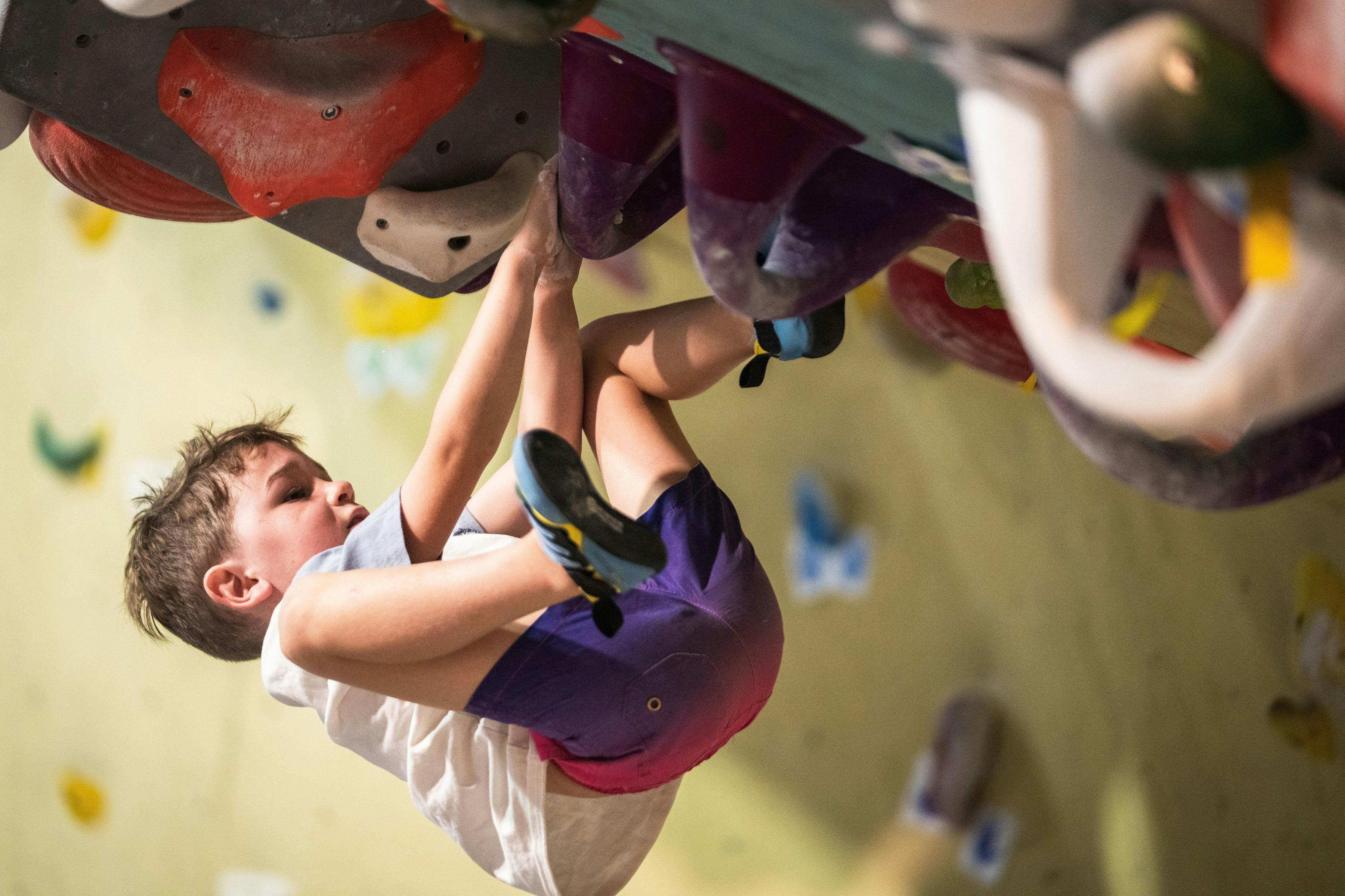 A young climber on the big wall