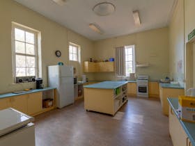 Modern equipped kitchen with adjacent BBQ area and meeting room Ideal