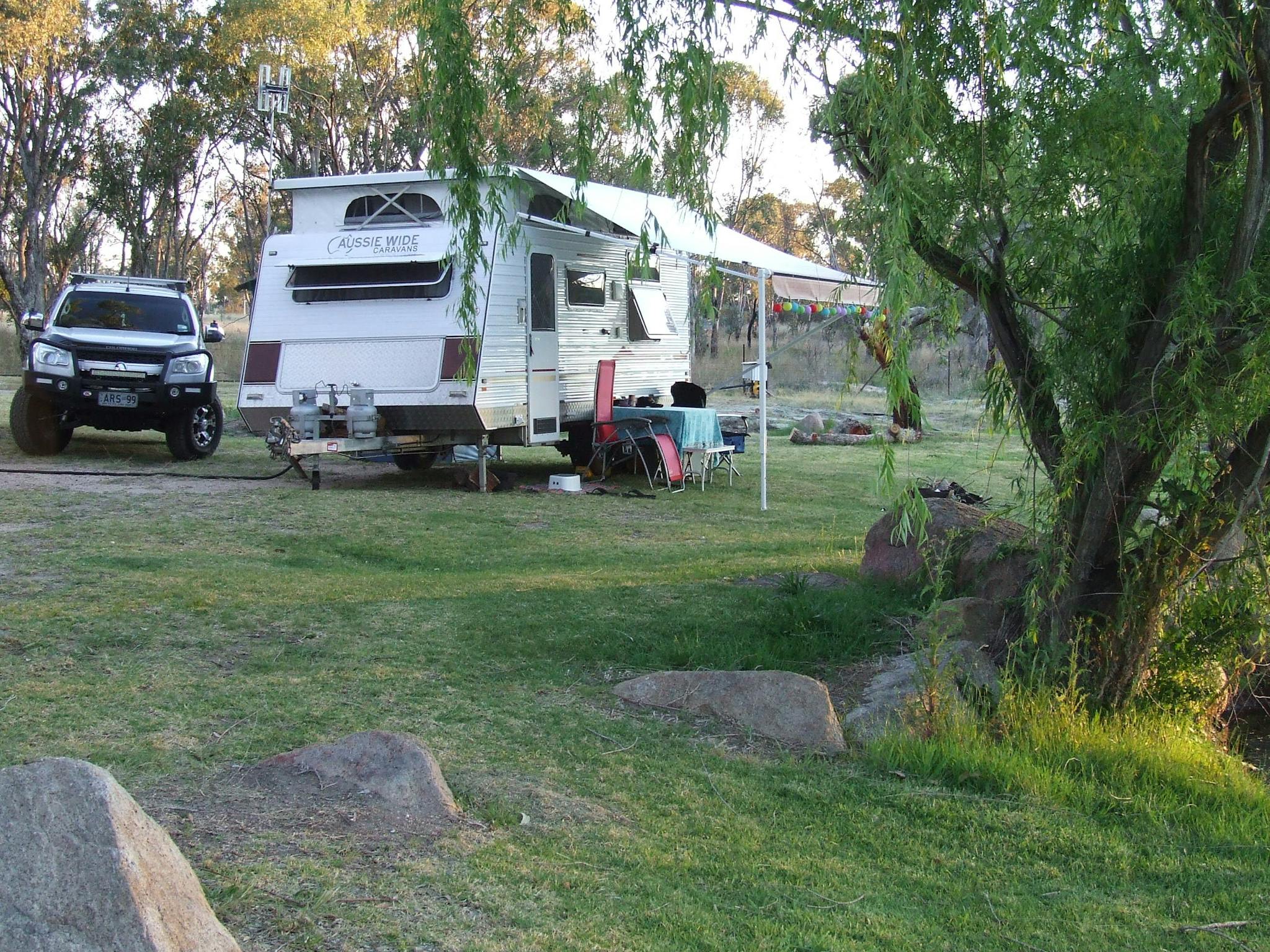 Unpowered camping by the river
