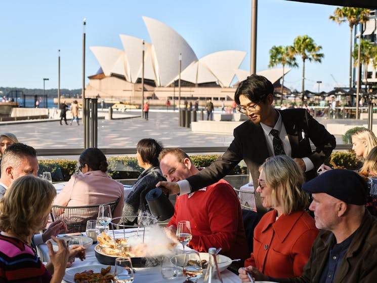 Harbourfront Seafood with view of Sydney Opera House