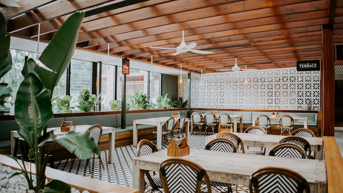 The Terrace dining space at The Club at Parkwood Village