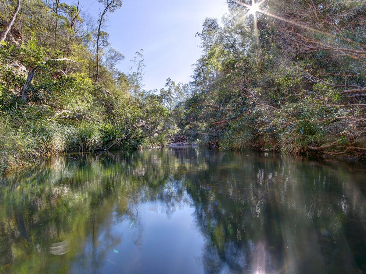 A sunny day at Rocky Hole with beautiful reflections