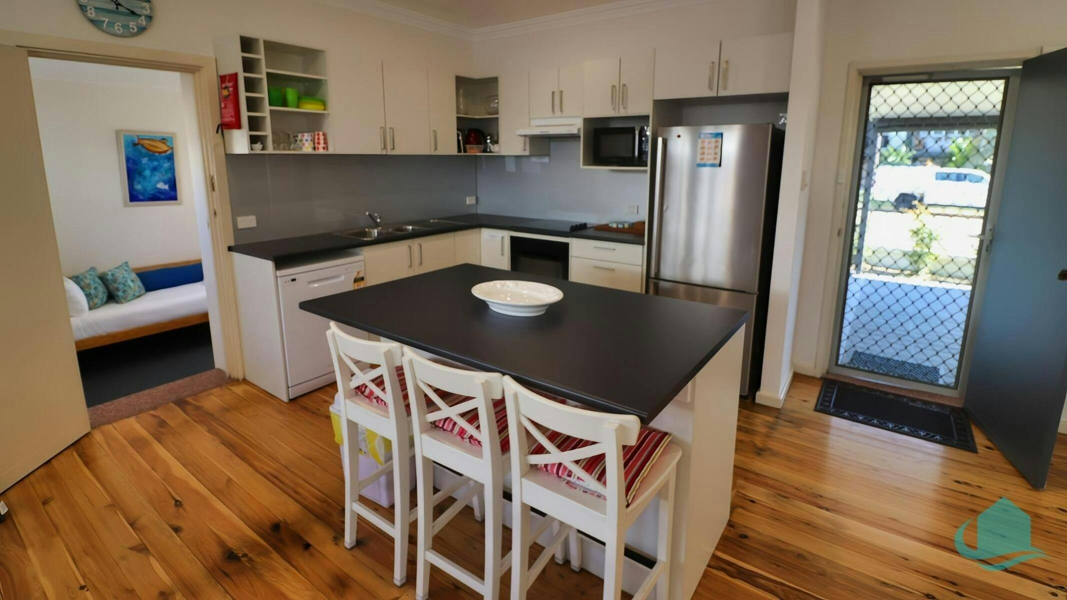 Plenty of seating around the breakfast bar