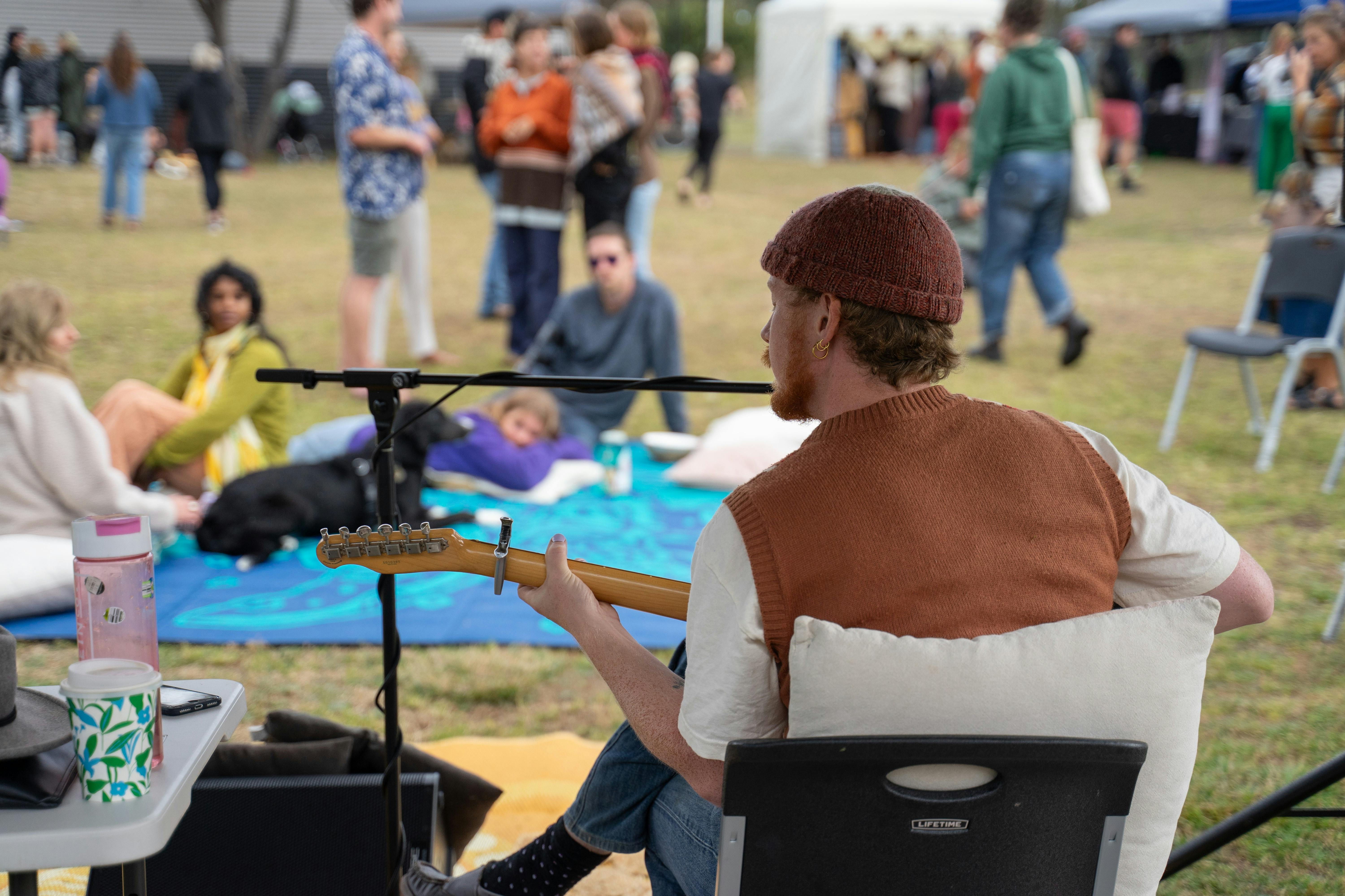 Willi G playing for us at the Small Town Market - Autumn Edition