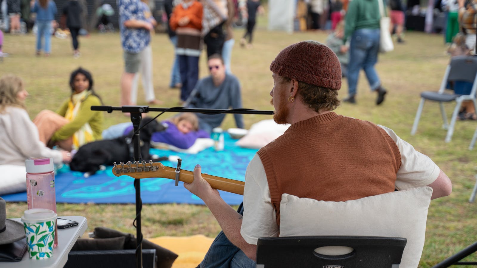 Willi G playing for us at the Small Town Market - Autumn Edition