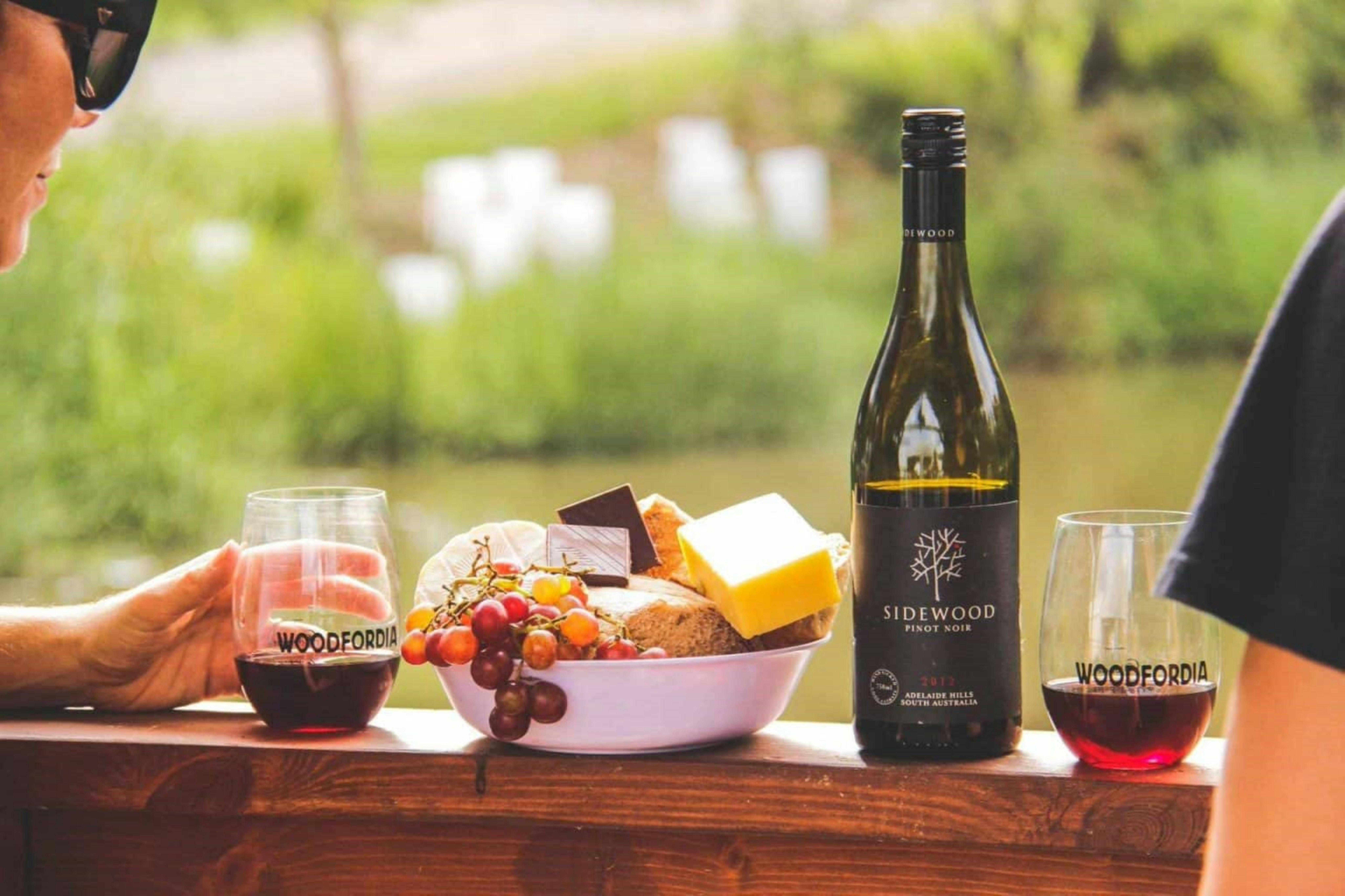 Sidewood Estate wine and cheese