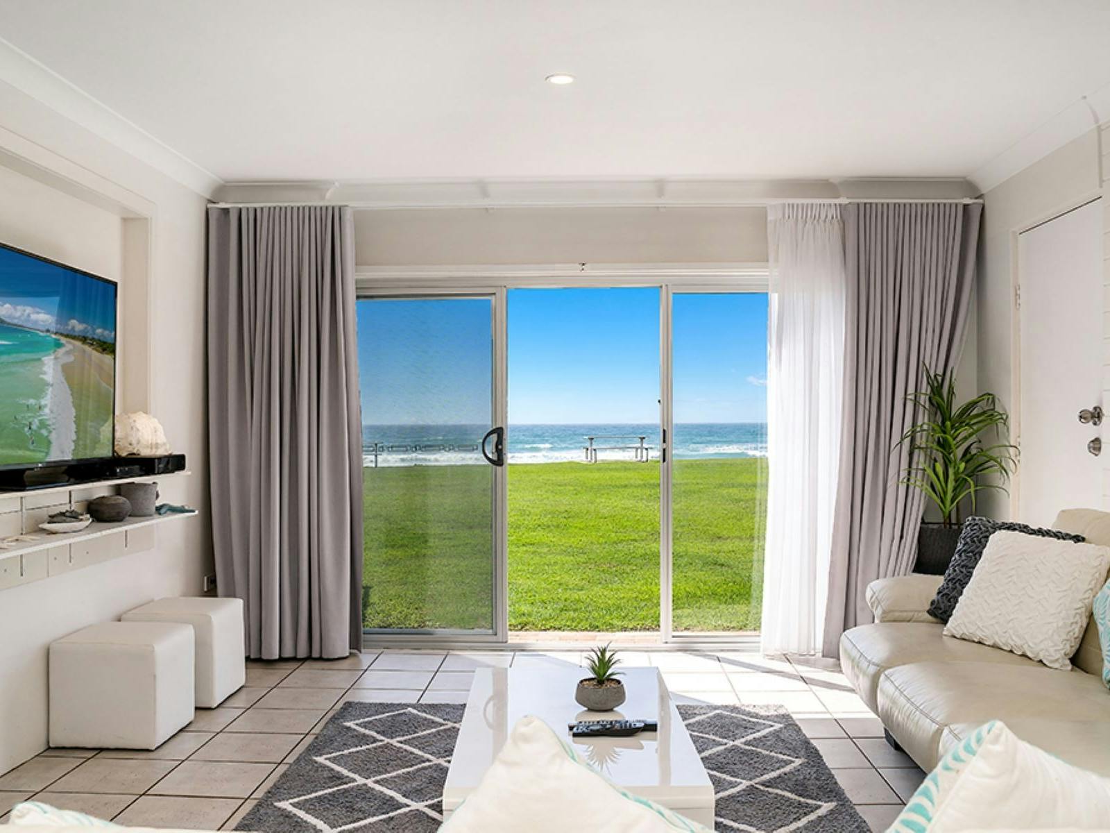 Apartment 1B view from inside of Lennox Head Beach NSW