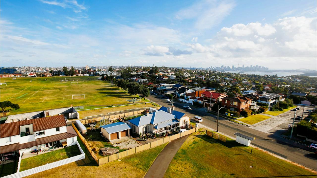 View to the city