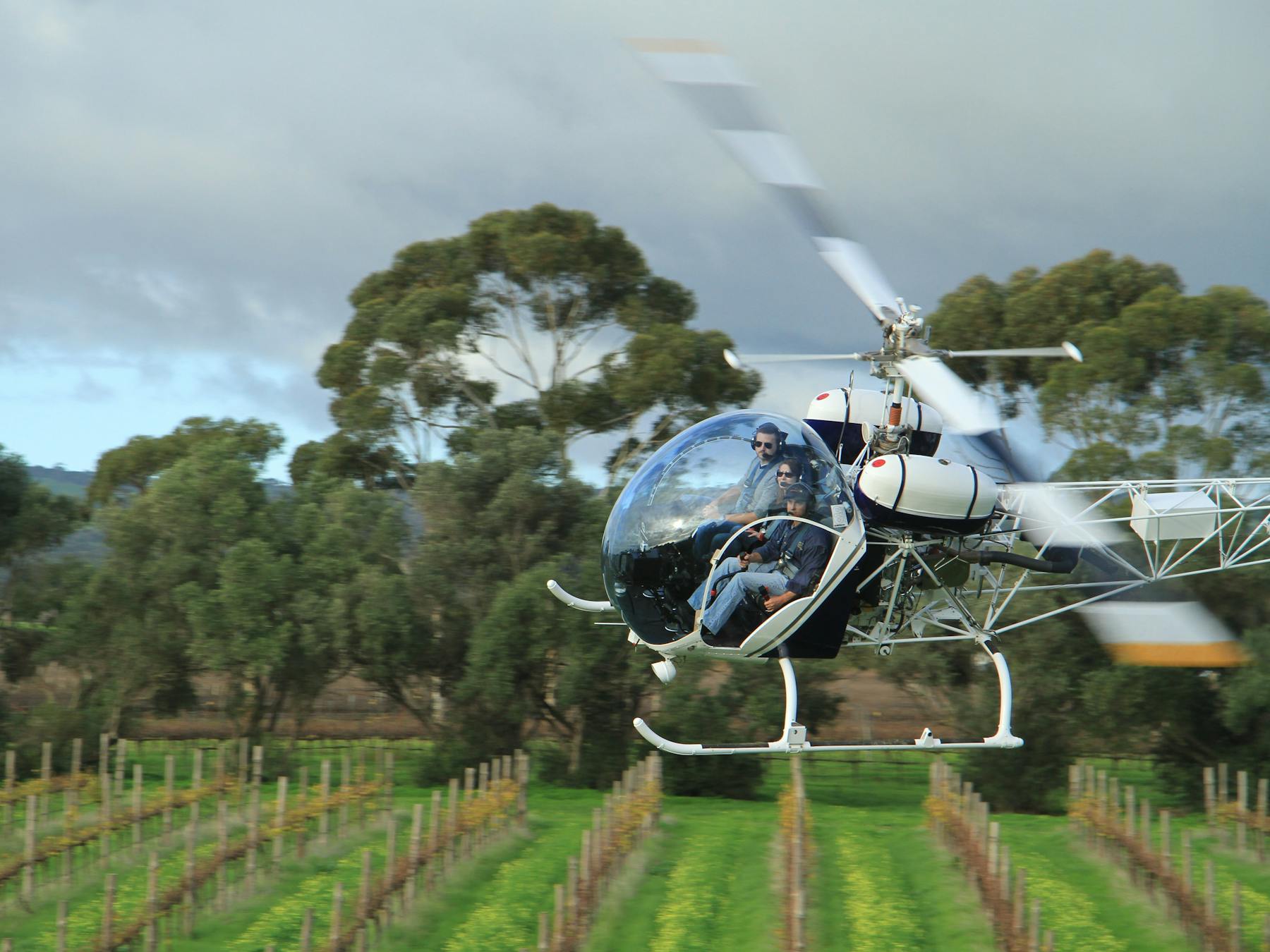 Taking off in Bell47 from Fox Creek