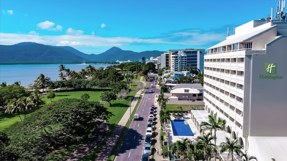 Drone shot showing Harbourside tower views