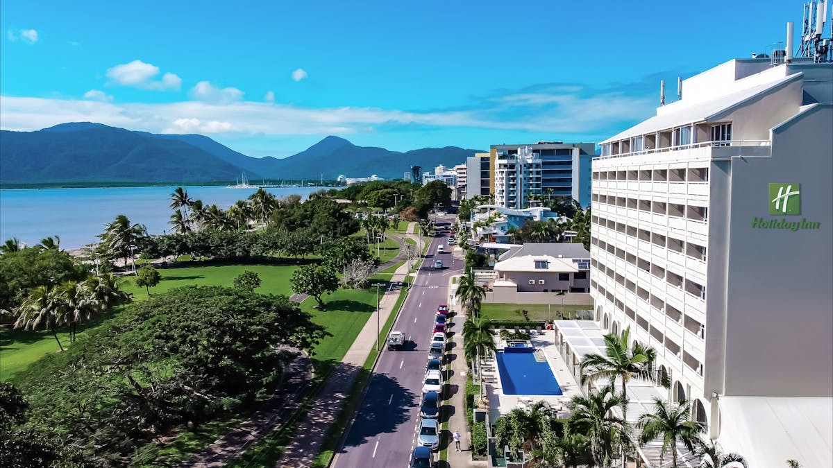 Drone shot showing Harbourside tower views
