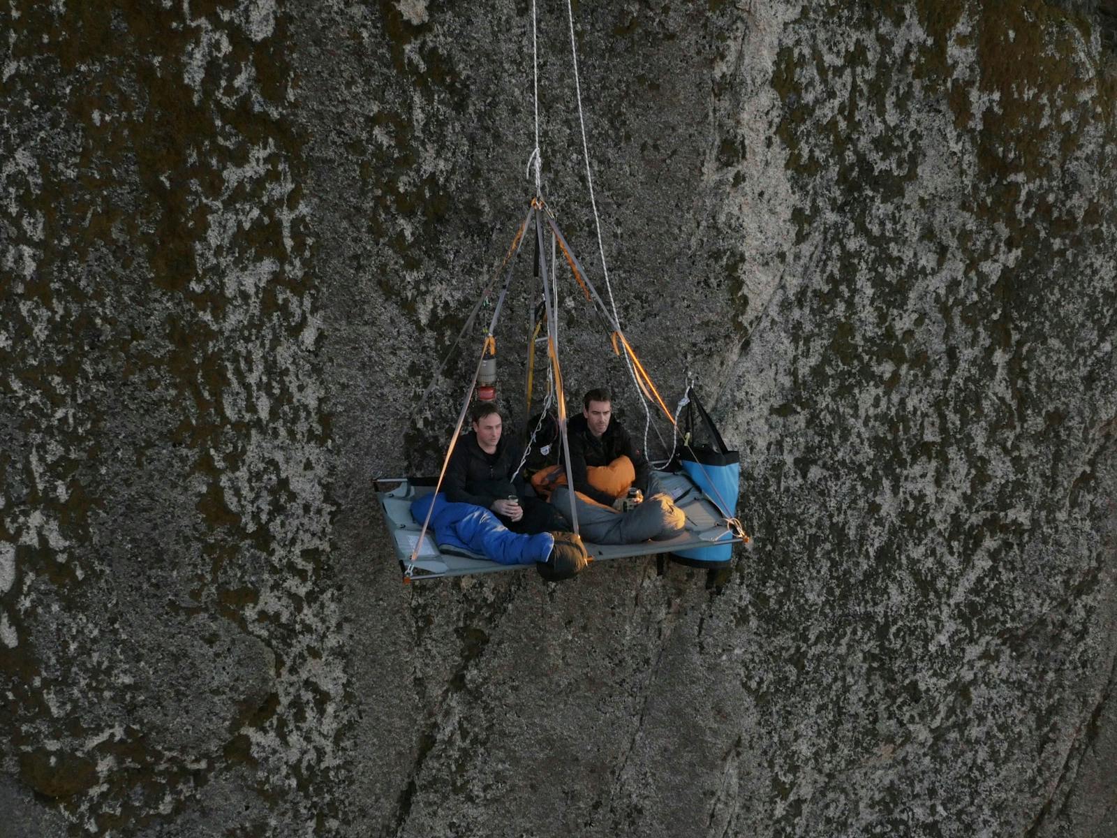 Unleashed-Unlimited Sitting on Portaledge with Brew