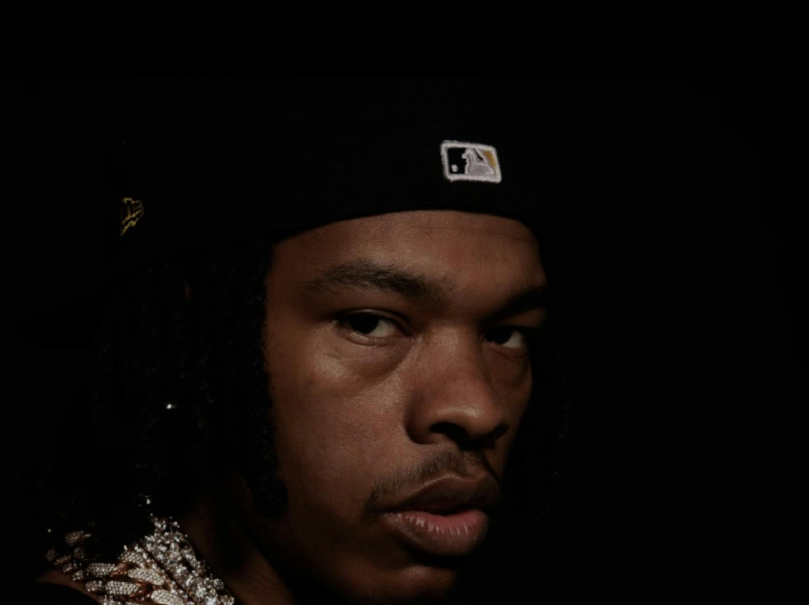 Close up on Lil baby's face