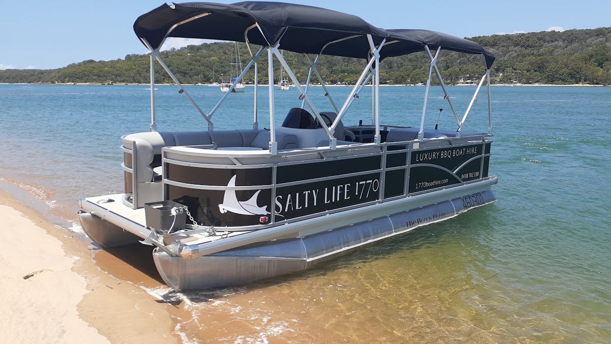 Pontoon on beach