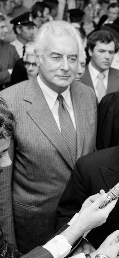 The proclamation dissolving government on the steps of Old Parliament House read by David Smith