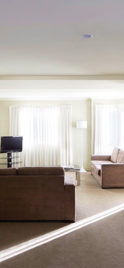 Lower level of a two storey apartment