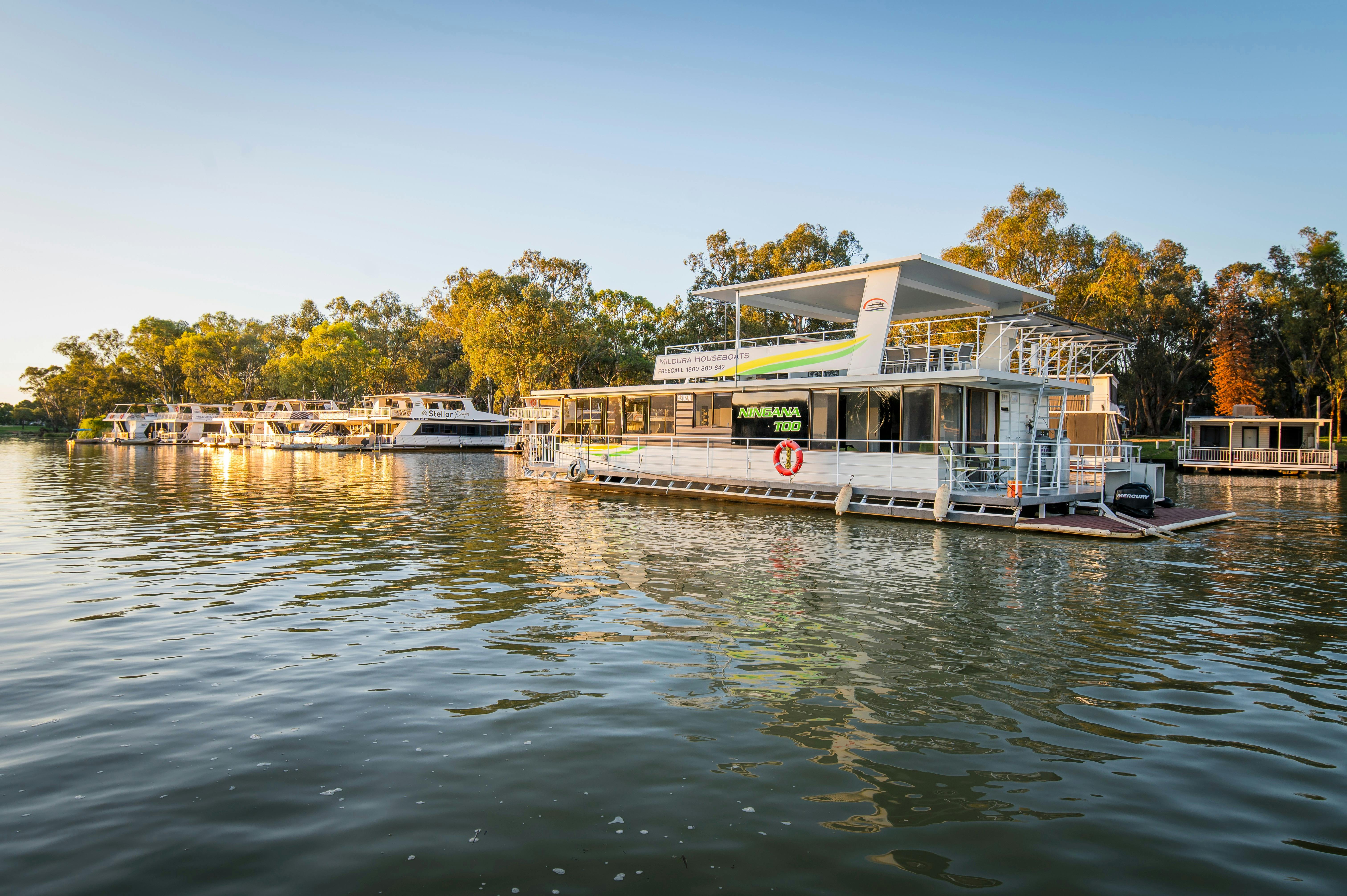 Ningara Too cruising  past the mooring  site