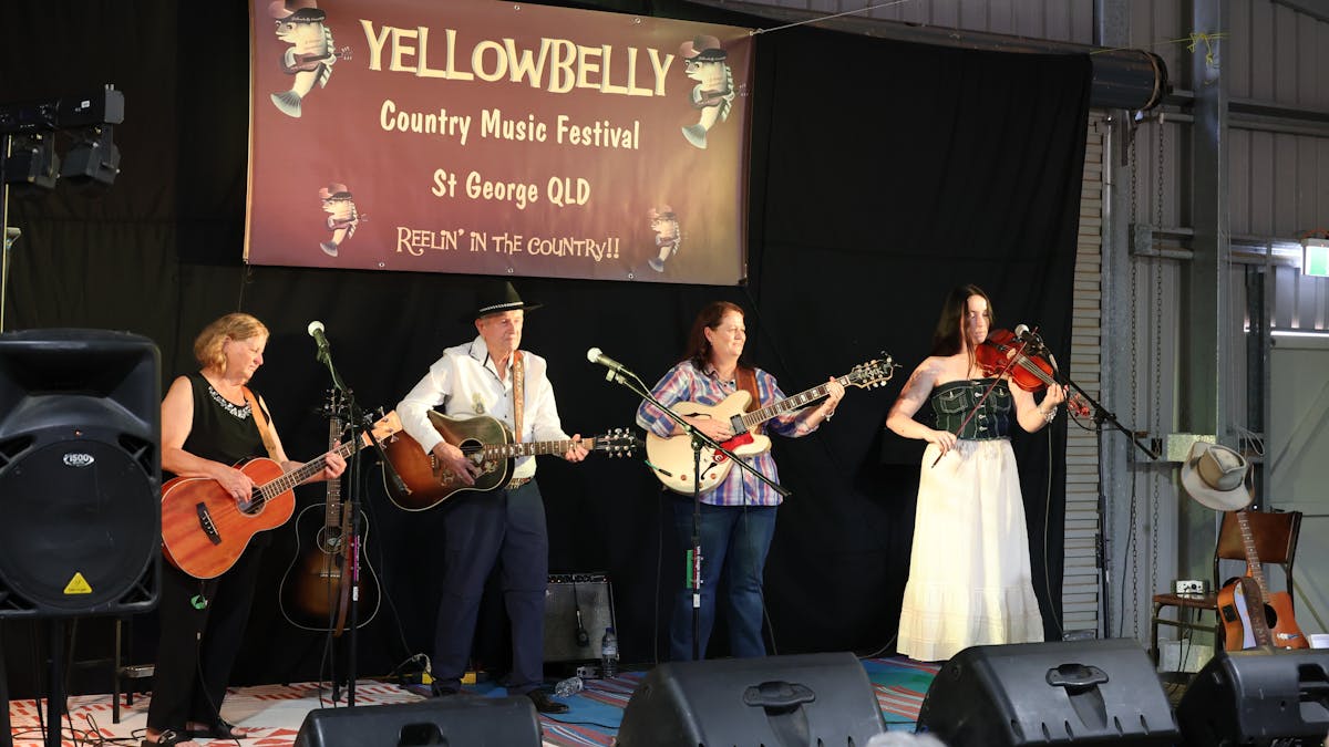 Performers on Stage at Yellowbelly Musice Festival